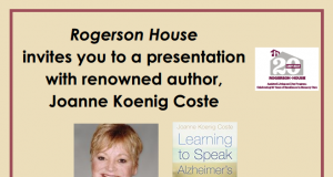 Invitation To Hear Joanne Koenig Coste, Author Of “Learning To Speak Alzheimer’s”