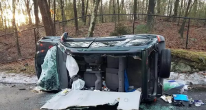 Brookline Firefighters Rescue Woman Trapped In Car After Crash On Black Ice