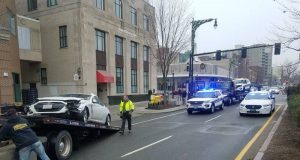 Brookline Police Officer Involved Crash In Coolidge Corner