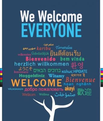 Posters Welcoming All Go Up Across Brookline