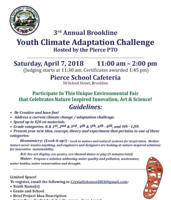 3rd Annual Brookline Youth Climate Adaptation Challenge