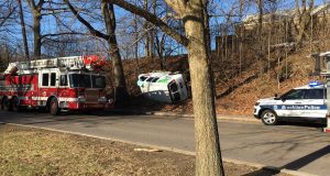 U-Haul Van Rolls Over On Pond Avenue BPD
