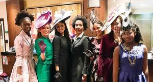 Local Designer Sells Her 1950s-Style Attire In Brookline Luna Joachim (center)