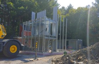 New Brookline FD Training Tower Construction Underway