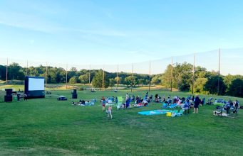Brookline Recreation Hosts First “Movie Night On The Range” Event